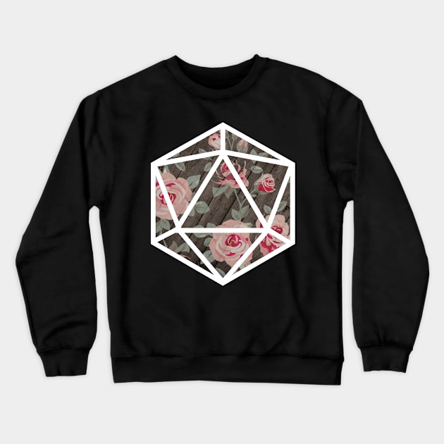 D20 Decal Badge - Rosewood Crewneck Sweatshirt by aaallsmiles